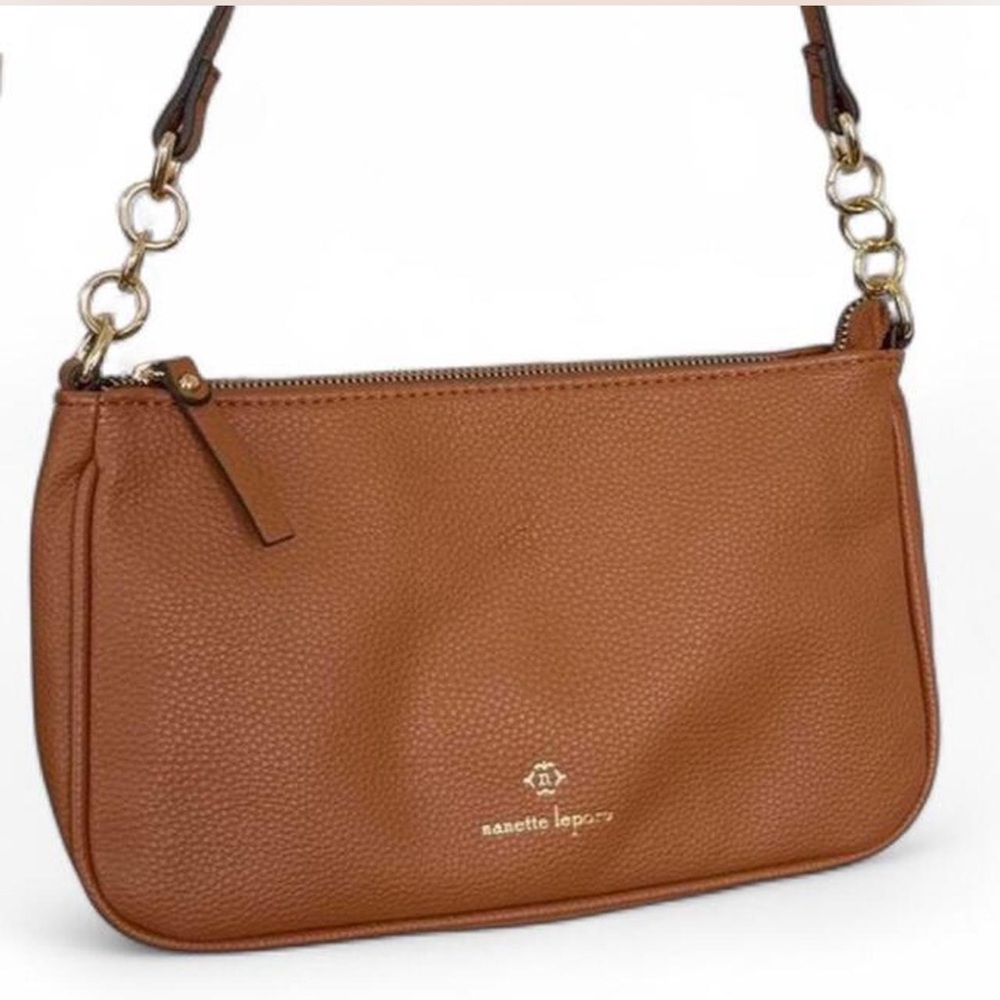 vintage 90s brown leather shoulder bag